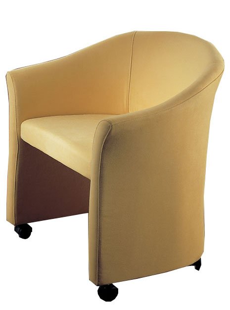 Busetto P295 Modern armchair with black adjustable feet 1