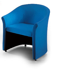 Busetto P295 Modern armchair with black adjustable feet 2