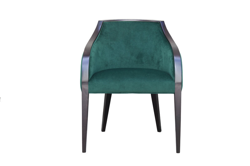 Busetto P054 Poltroncina  con braccioli dallo stile contemporaneo in massello di faggio, verniciatura personalizzabile in tinte campionario 3