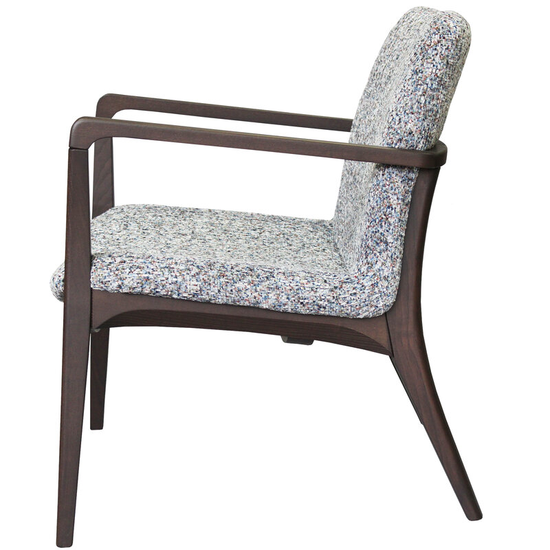Busetto P006 Poltrona moderna con braccioli in massello di faggio o frassino, verniciatura personalizzabile in tinte da campionario 4