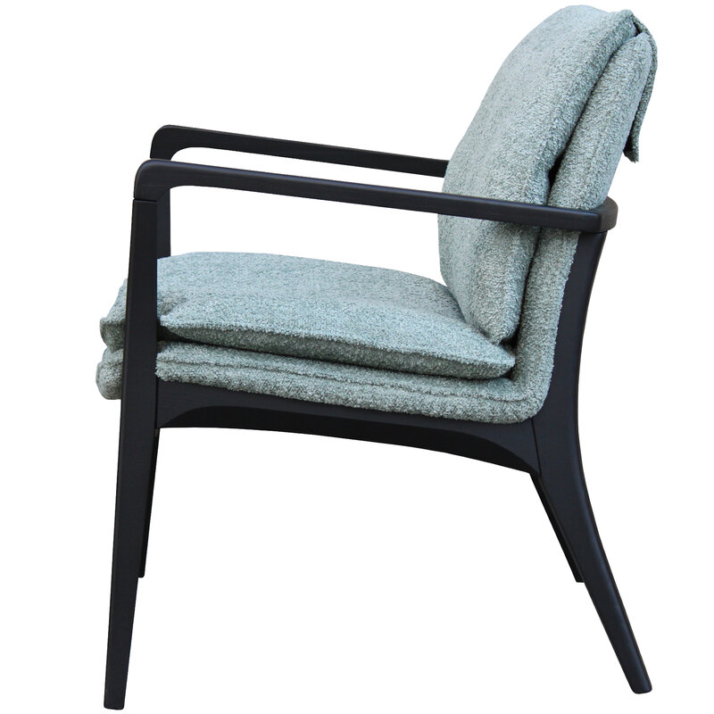 Busetto P006 Poltrona moderna con braccioli in massello di faggio o frassino, verniciatura personalizzabile in tinte da campionario 2