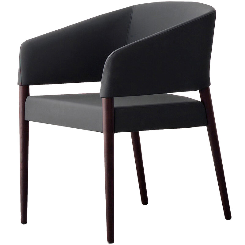 Busetto P014 Poltroncina moderna con braccioli in massello di frassino, verniciatura personalizzabile in tinte da campionario 1