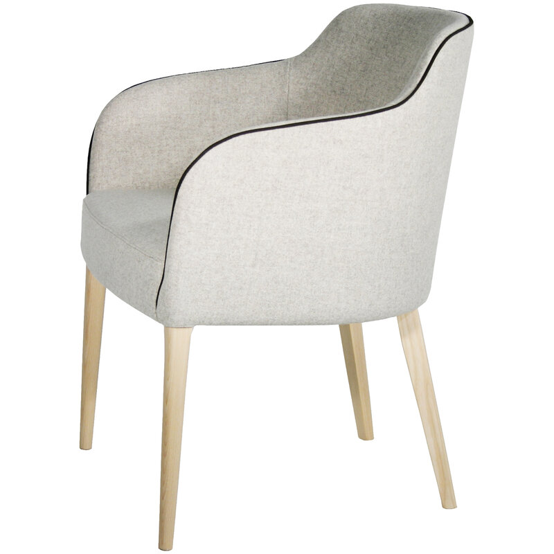Busetto P056 Modern chair with armrest made in solid beech or ash wood, available in a choice of finishes 2