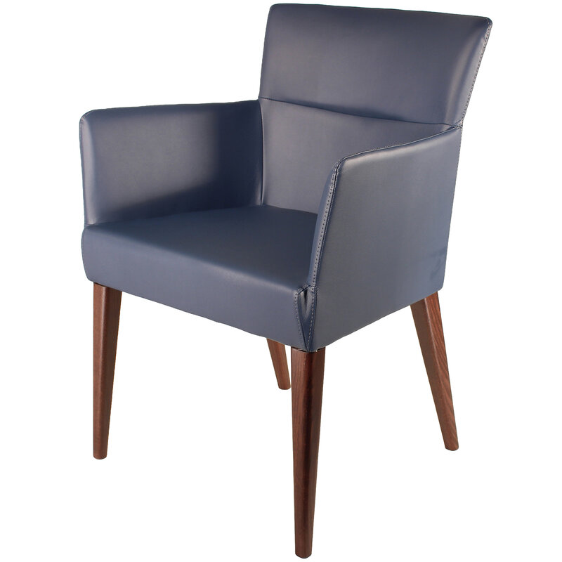 Busetto P062 Modern armchair with ash wood legs, available in a choice of finishes 1