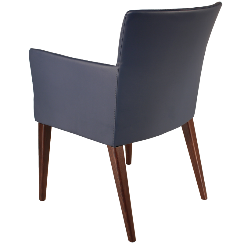 Busetto P062 Modern armchair with ash wood legs, available in a choice of finishes 3