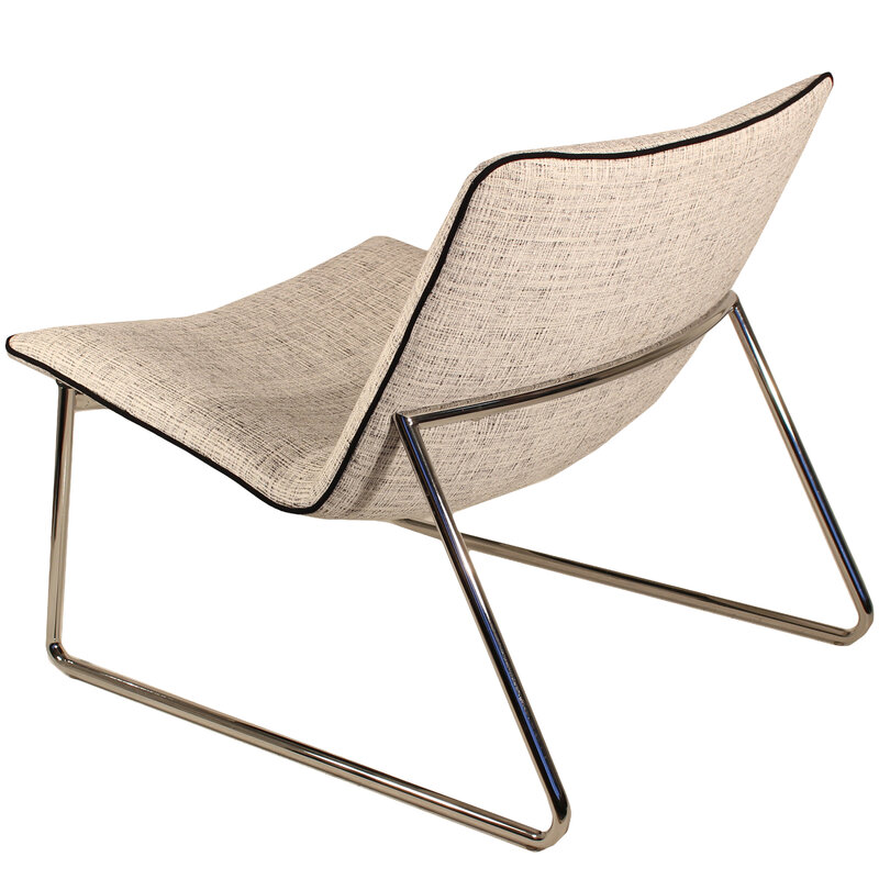 Busetto P202 <p>Modern armchair with metal sled base, available only chromed finish 2