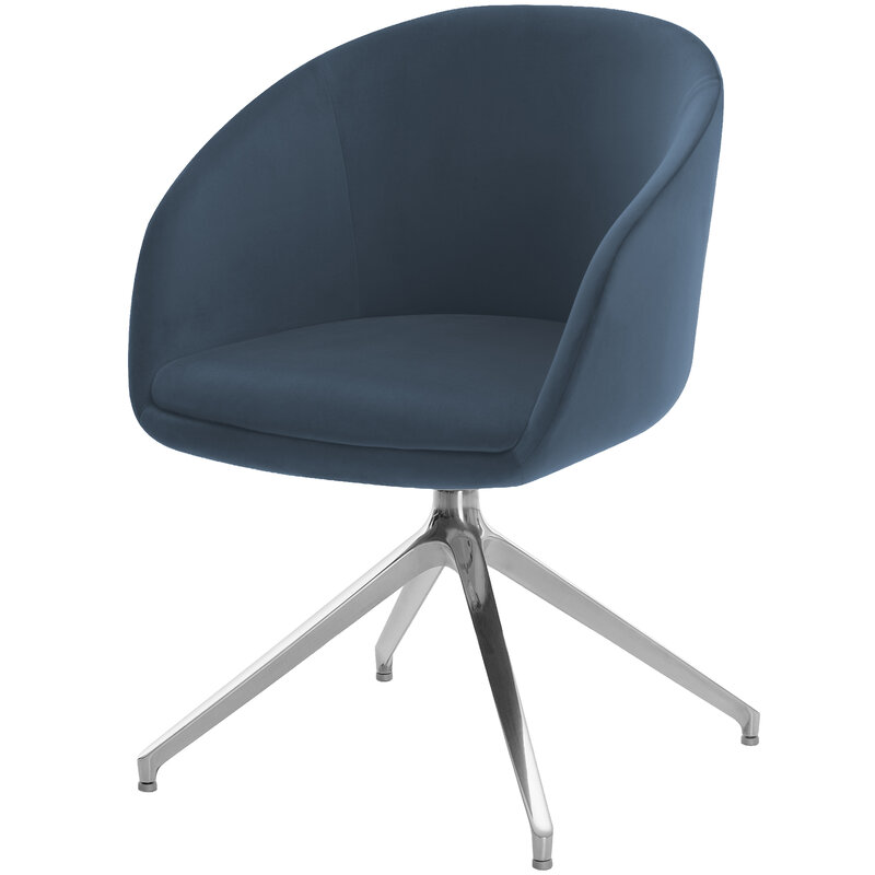 Busetto P260K <p>Poltroncina moderna con base in metallo girevole disponibile in versione cromata o verniciata nera 1