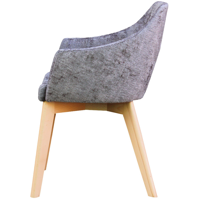 Busetto P261 Modern armchair with beech wood legs, available in a choice of finishes 3