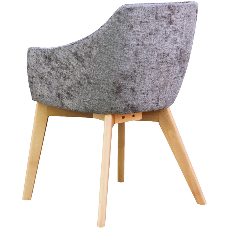 Busetto P261 Modern armchair with beech wood legs, available in a choice of finishes 4