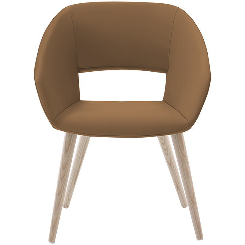 Busetto P263O Modern armchair with ash wood legs, available in a choice of finishes 1