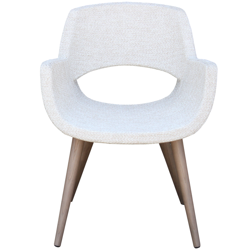 Busetto P270 Modern armchair with ash wood legs, available in a choice of finishes 2