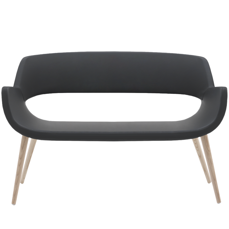 Busetto P270DI Modern sofa with ash wood legs, available in a choice of finishes 1