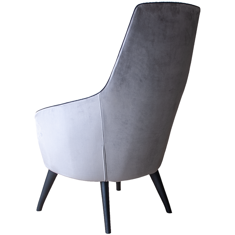 Busetto P280L Modern lounge armchair with ash wood base, available in a choice of finishes 4