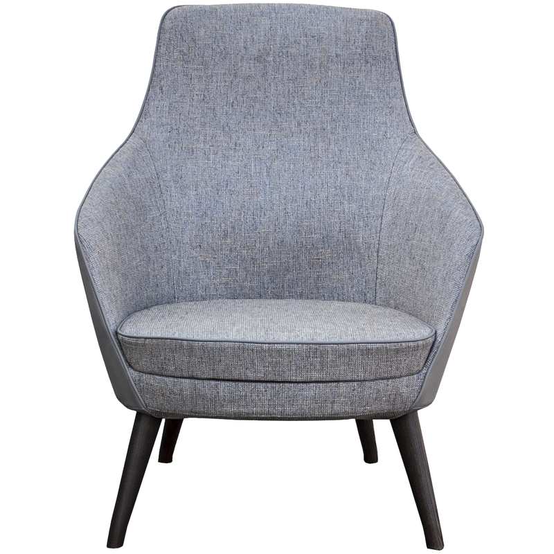 Busetto P280ML Modern lounge armchair with ash wood base, available in a choice of finishes 2