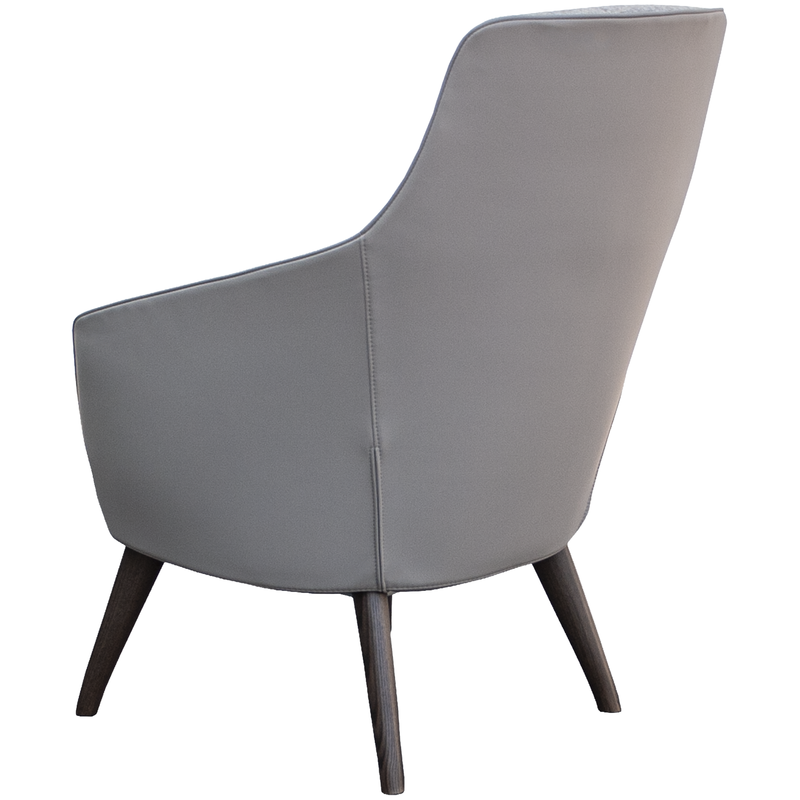 Busetto P280ML Modern lounge armchair with ash wood base, available in a choice of finishes 4