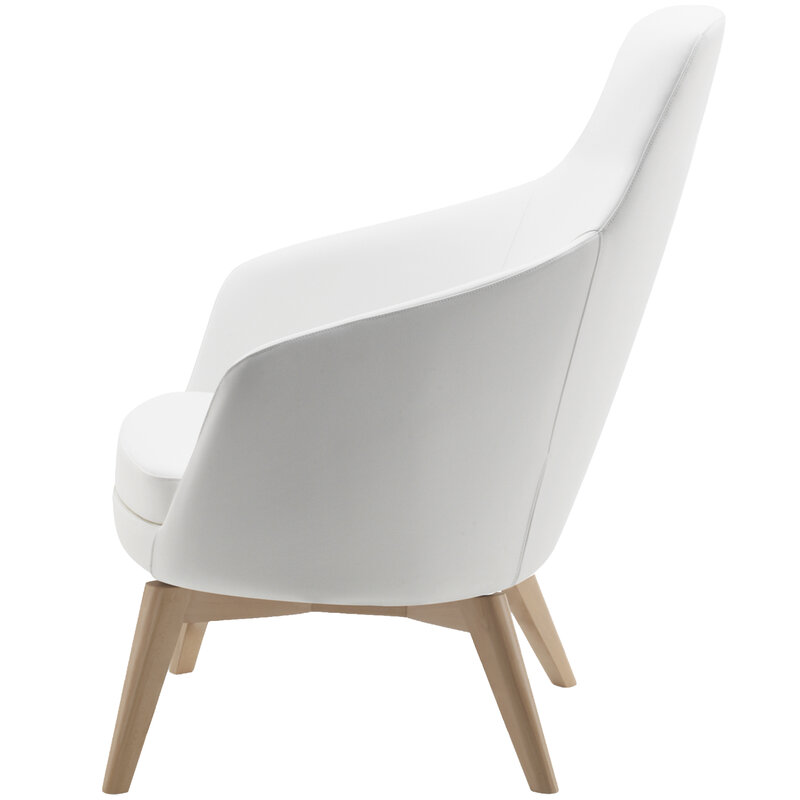 Busetto P280MC Modern lounge armchair with beech wood base, available in a choice of finishes 2