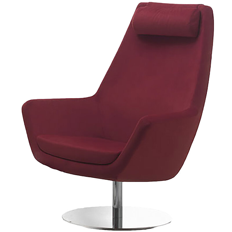 Busetto P281D Modern lounge armchair with metal swivel base, available chromed or black colour 1