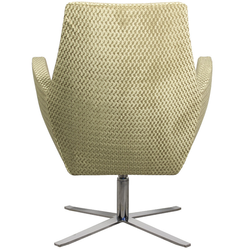 Busetto P282 Modern lounge armchair with metal swivel base, available chromed or black colour 4