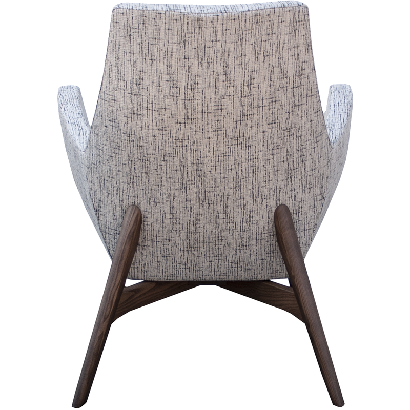 Busetto P282L Modern lounge armchair with ash wood base, available in a choice of finishes 4