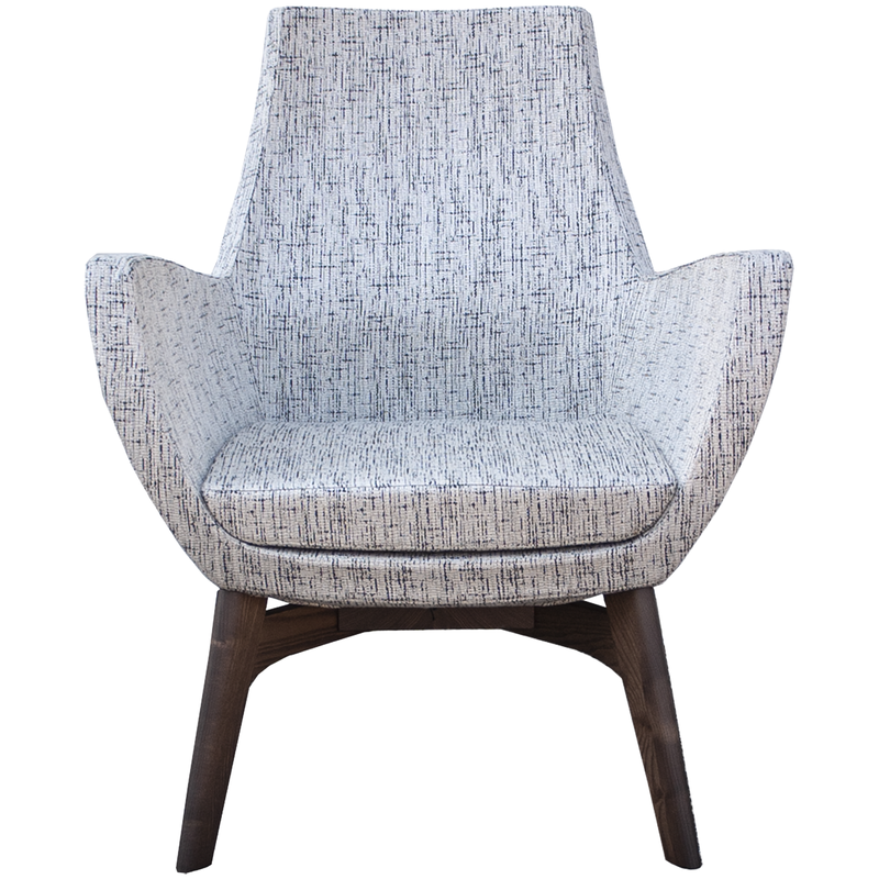 Busetto P282L Modern lounge armchair with ash wood base, available in a choice of finishes 2