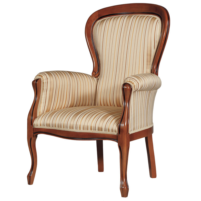 Busetto P422 Classical armchair with beech wood frame, available in a choice of finishes 1