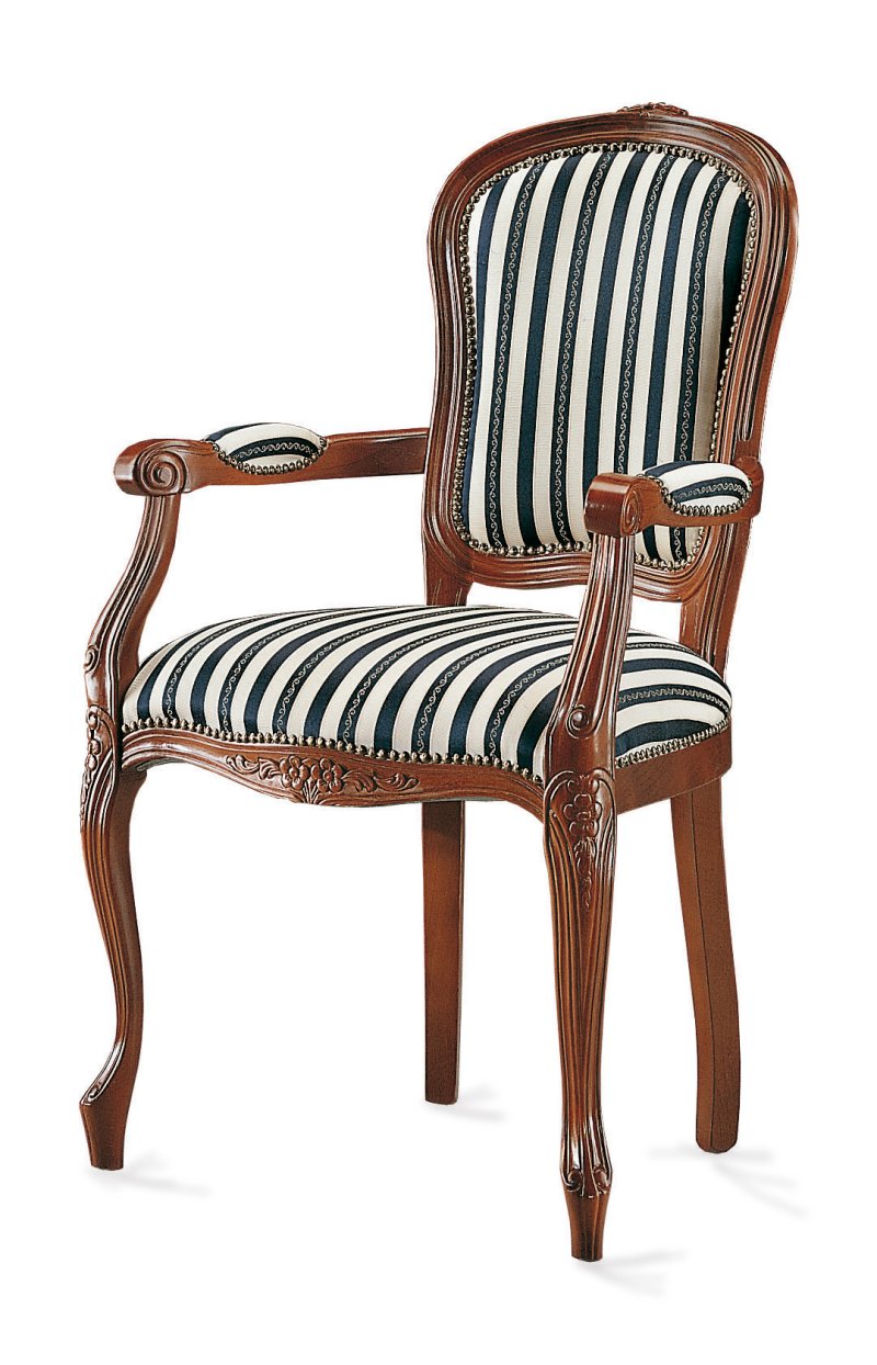 Busetto S681A Classical chair  with armrest in solid beech wood, available in a choice of finishes 1