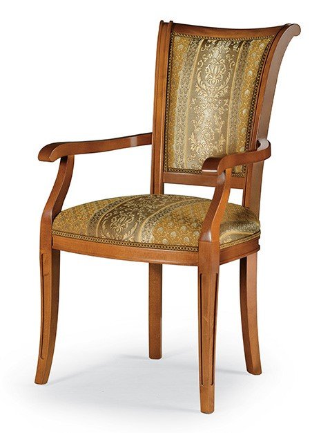 Busetto S700A Classical chair  with armrest in solid beech wood, available in a choice of finishes 1