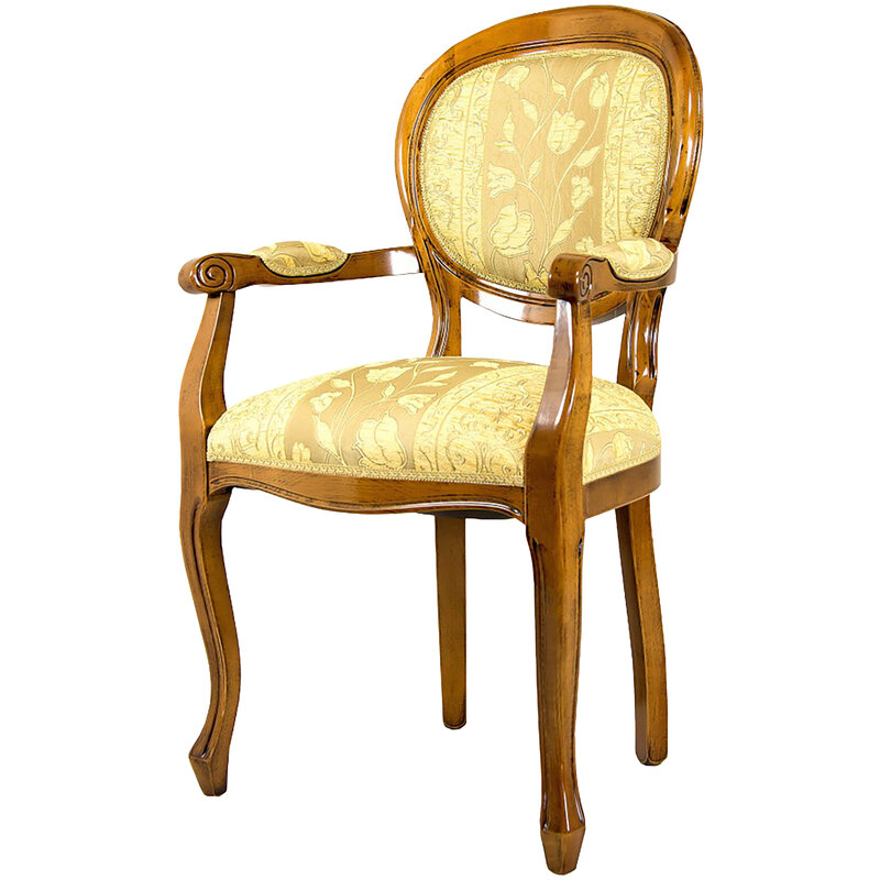 Busetto S602A Poltroncina con braccioli dal design classico in massello di faggio, verniciatura personalizzabile in tinte da campionario 1