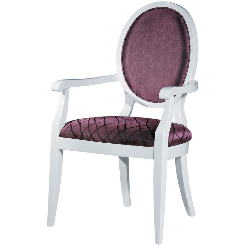 Busetto S636A Poltroncina con braccioli dal design classico in massello di faggio, verniciatura personalizzabile in tinte da campionario 1