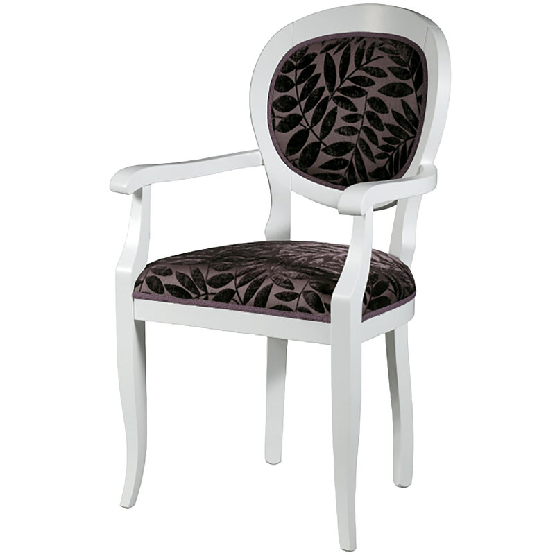 Busetto S637A Poltroncina con braccioli dal design classico in massello di faggio, verniciatura personalizzabile in tinte da campionario 1