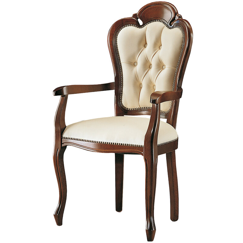 Busetto S678A Poltroncina con braccioli dal design classico in massello di faggio, verniciatura personalizzabile in tinte da campionario 1