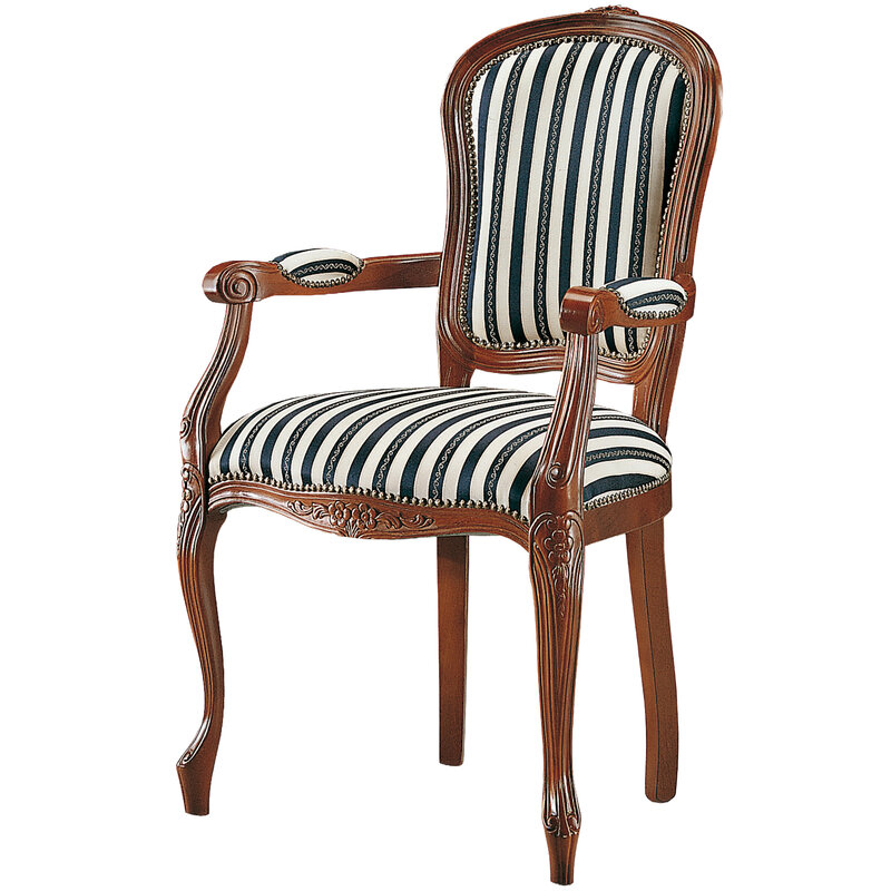 Busetto S681A Poltroncina con braccioli dal design classico in massello di faggio, verniciatura personalizzabile in tinte da campionario 1