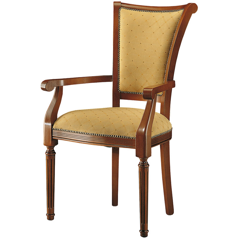 Busetto S701A Poltroncina con braccioli dal design classico in massello di faggio, verniciatura personalizzabile in tinte da campionario 1