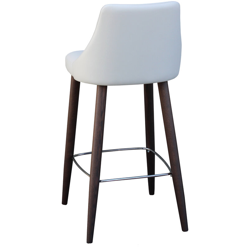 Busetto S025S Modern barstool with solid beech or ash wood legs 2