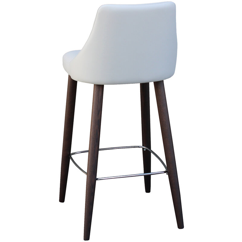 Busetto S025S Modern barstool with solid beech or ash wood legs 4