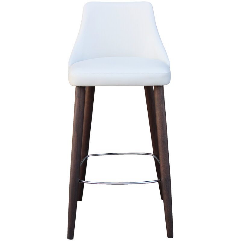 Busetto S025S Modern barstool with solid beech or ash wood legs 2