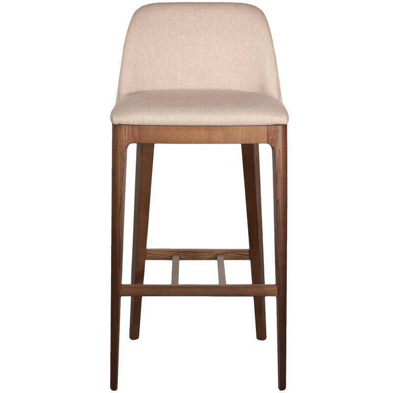 Busetto S030S Modern barstool with solid beech or ash wood legs 4
