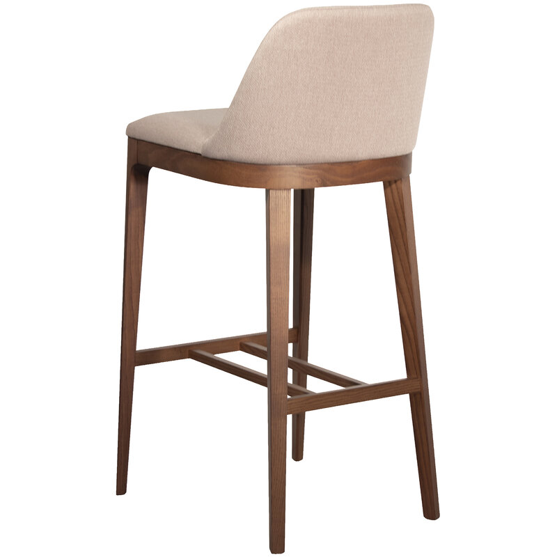 Busetto S030S Modern barstool with solid beech or ash wood legs 2