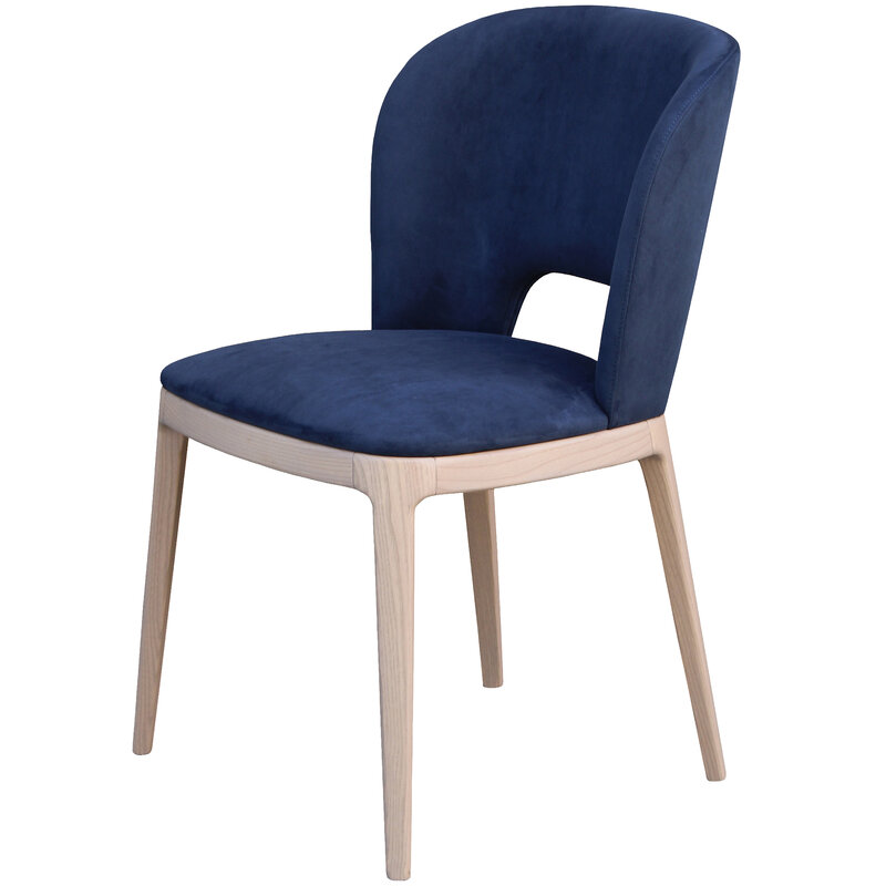 Busetto S035QF Modern chair with solid beech or ash wood legs 1