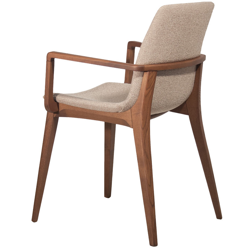 Busetto S061A Poltroncina con braccioli in massello di faggio o frassino 3