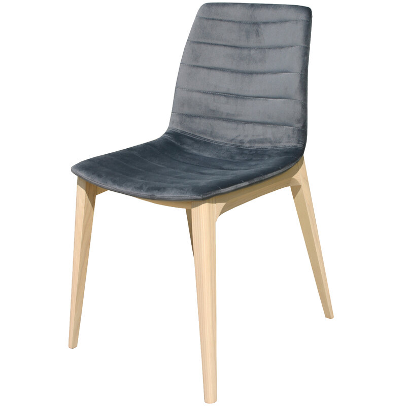 Busetto S061Q Modern chair with solid beech or  ash legs 1