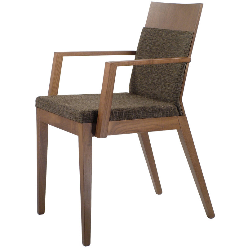 Busetto S098QA <p><strong>ATTENTION: MODEL AVAILABLE FOR MOQ OF 100 PIECES.&nbsp;</strong>Contemporary chair with armrest made in solid ash wood, available in a choice of finishes 1
