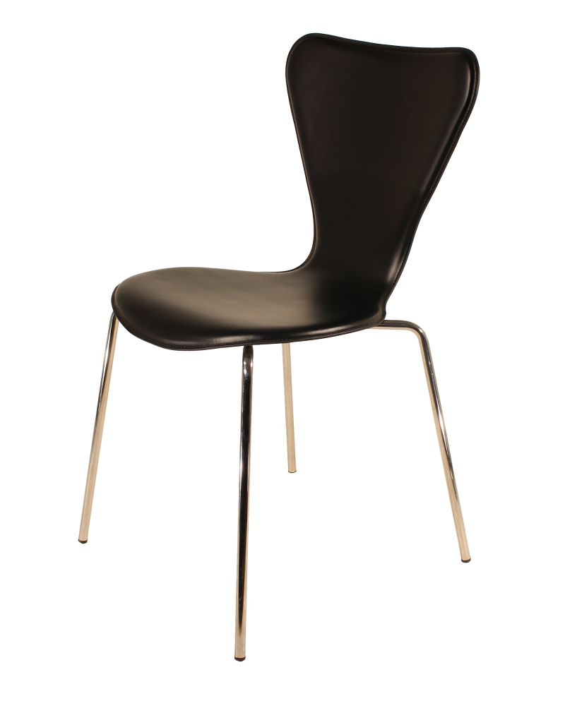 Busetto S406 Contemporary chair with chromed metal base 1