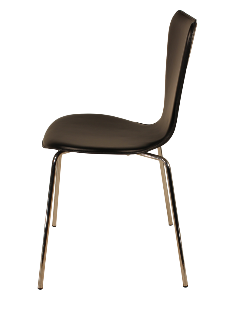 Busetto S406 Contemporary chair with chromed metal base 2