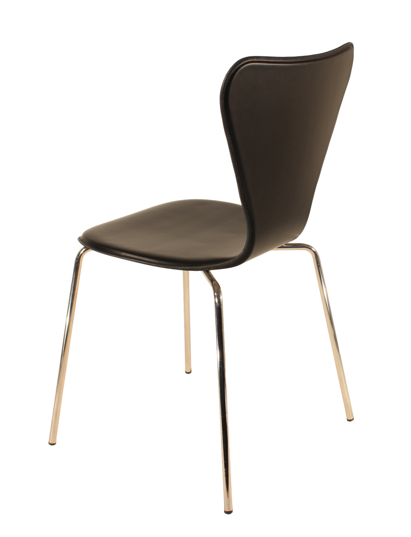 Busetto S406 Contemporary chair with chromed metal base 3