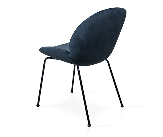 Busetto S401 Modern armchair with metal base available chromed or black colour 3