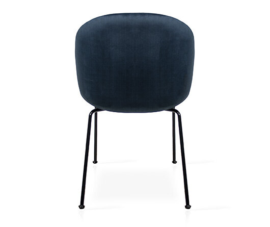 Busetto S401 Modern armchair with metal base available chromed or black colour 4