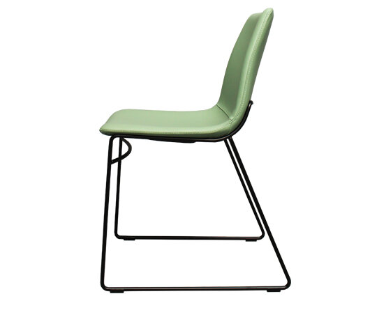 Busetto S450 Modern chair with sled metal base black colour 2