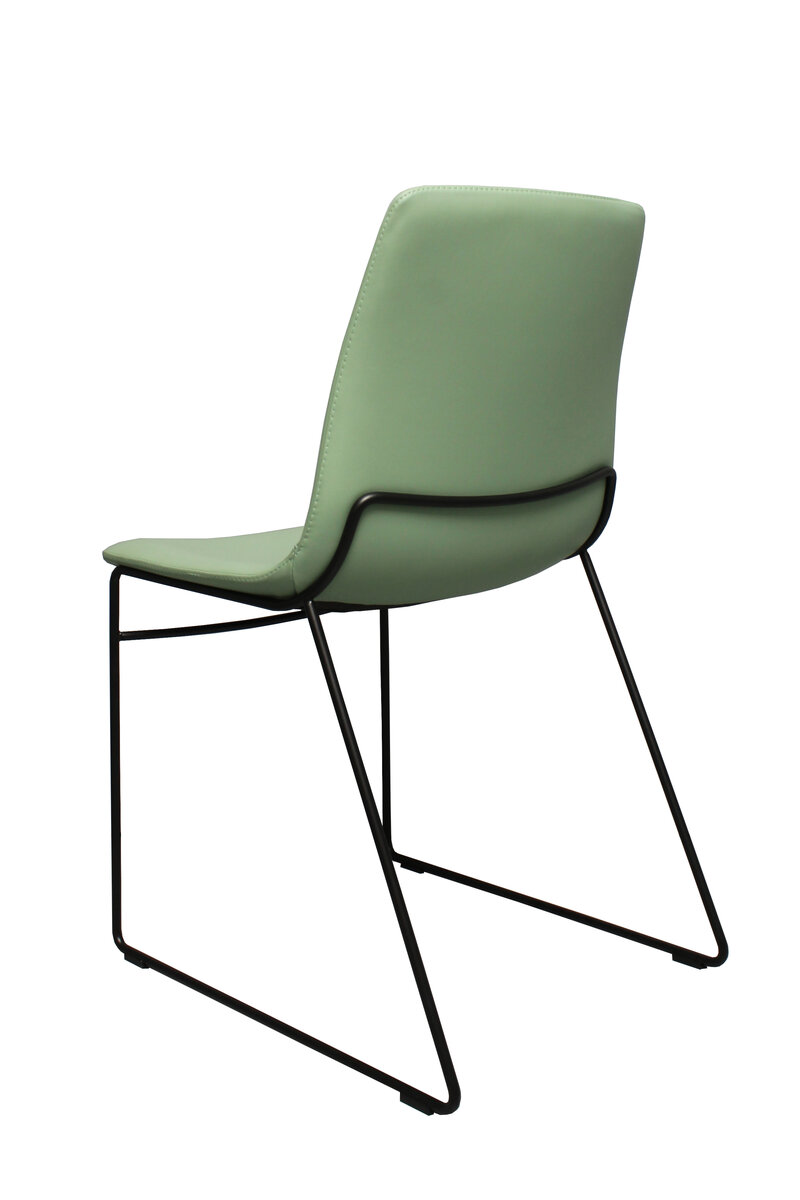 Busetto S450 Modern chair with sled metal base black colour 3