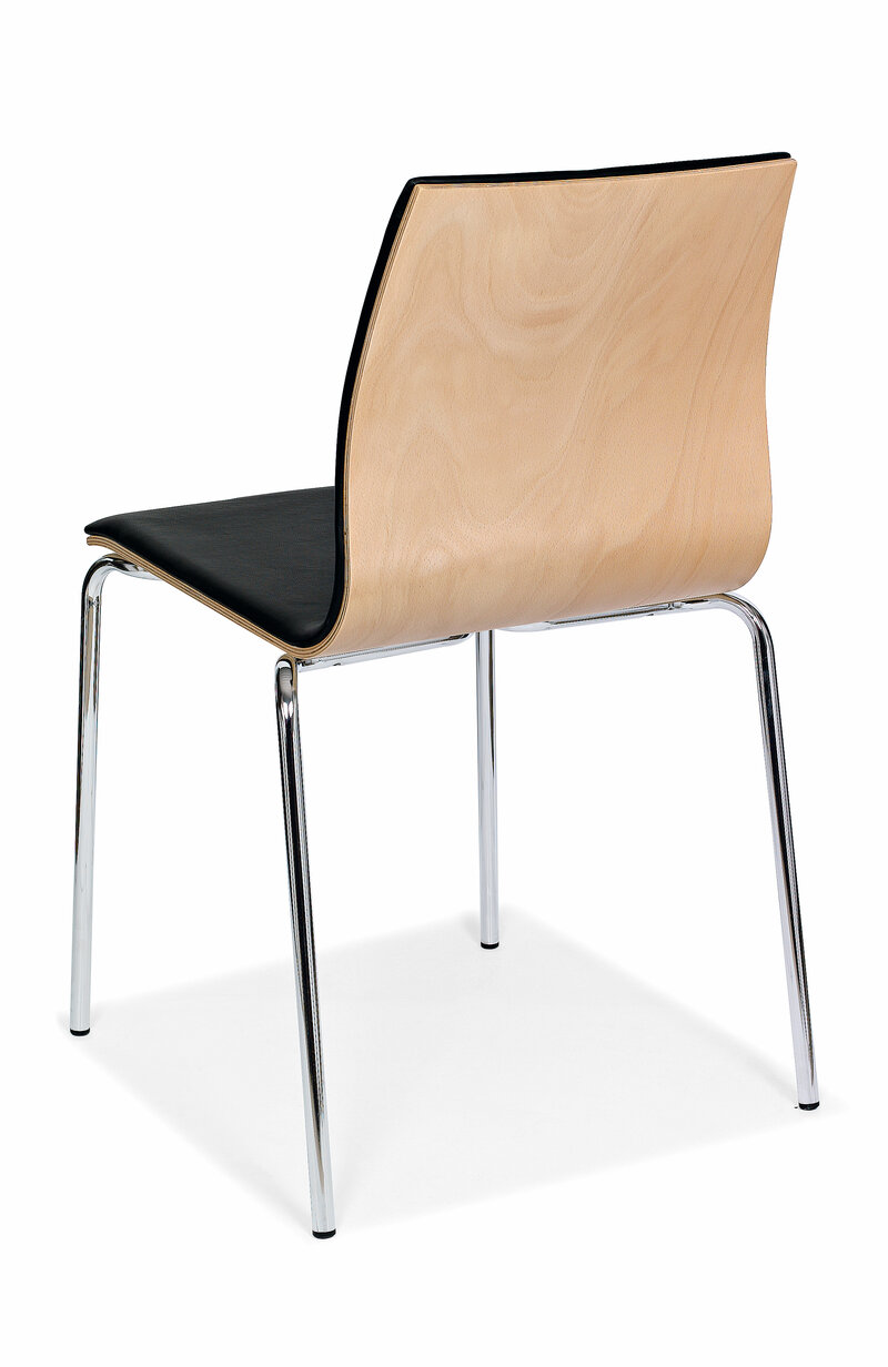 Busetto S470 Modern chair with chromed metal base 2